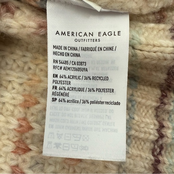 Women’s American Eagle Oversized Crew Neck Knit Striped Sweater Size XS - Picture 12 of 15